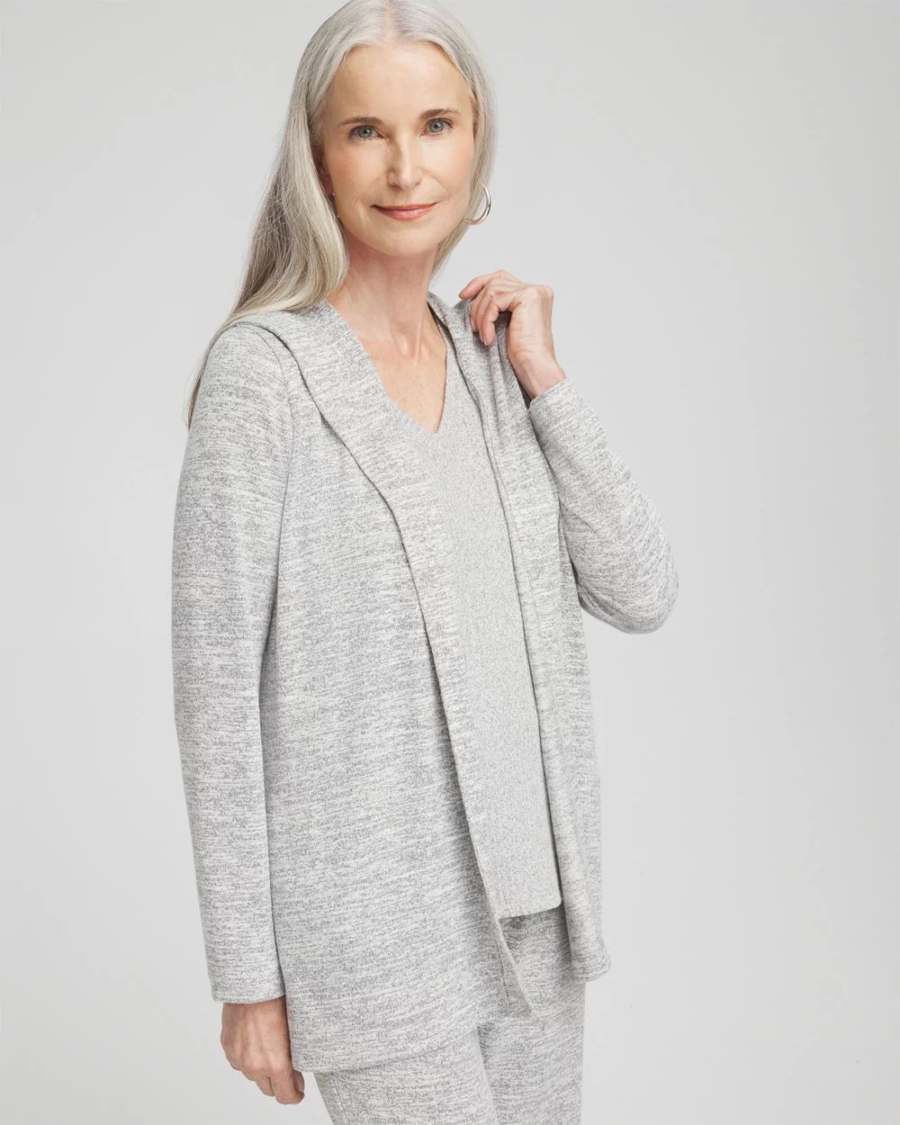 トップス Jindaiji Alpha Cardigan charcoal size M Cinched Waist Cardigan in Black Caviar - Get great deals at